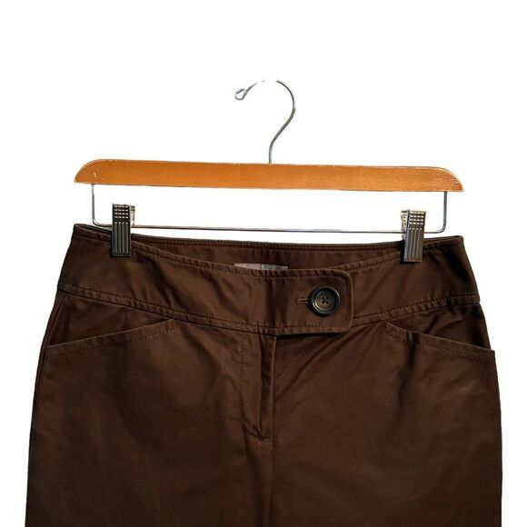 Ann Taylor Brown Margo Curvy Straight Leg Capri Pants Size 2 10 0337 - Picture 3 of 8